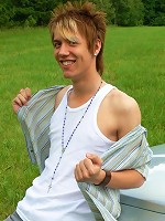 Happy EMO Boy outdoor summer fun