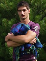 Hard bodied Louis busts a nut in the public park.